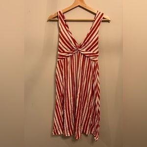 Patagonia, red and white striped dress, small